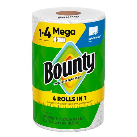 Bounty Mega Roll Select-A-Size White Paper Towel - Shop Paper towels at ...