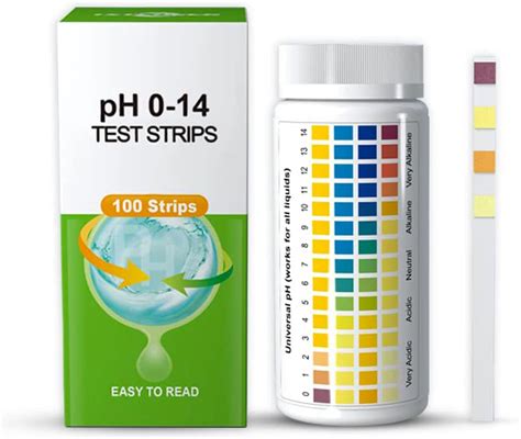 pH Test Strips, Universal Application (pH 0-14), 100 Strips for Saliva ...