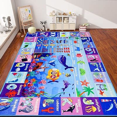 DINSUMRUG ABC Kids Rug for Playroom 59×78.7 Ocean Mat Baby India | Ubuy