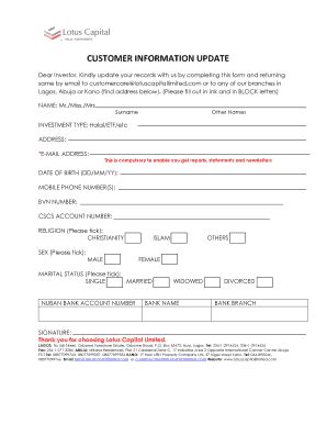 Image result for Customer Information Update Request Notification