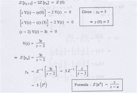 Image result for Difference Equations Z Transform Formula