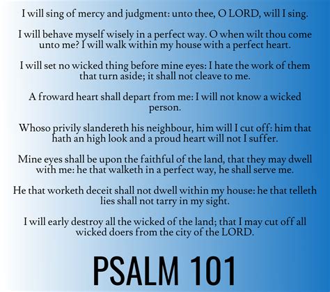 Psalm 101 | Psalms, Scripture study, Bible verses quotes inspirational