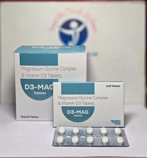 Magnesium Glycine Complex & Vitamin D3 Tablets