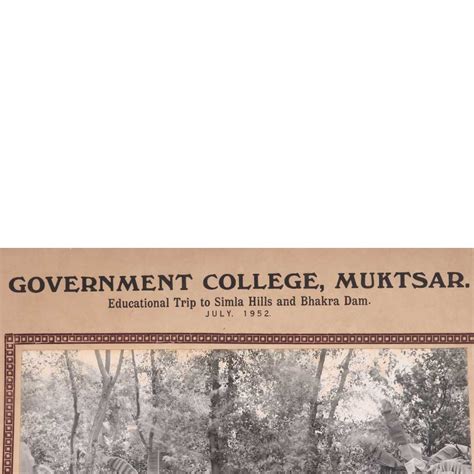Govt. College Muktsar Group Paper Photograph for Vintage Collection