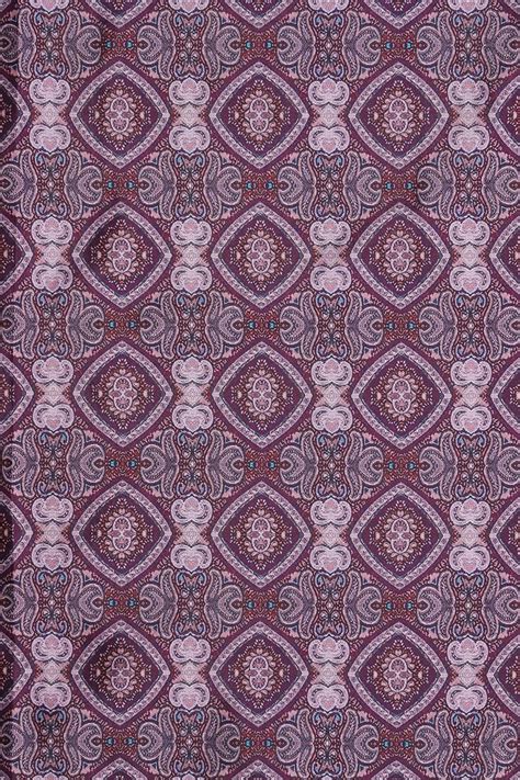Mauve Digital Print French Crepe Fabric - Traditional Style