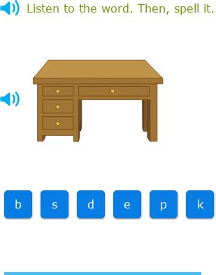 IXL - Spell the short e word (Class II English practice)
