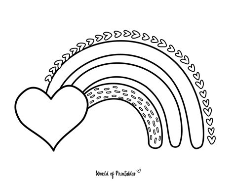 Rainbow Coloring Pages For Kindergarten