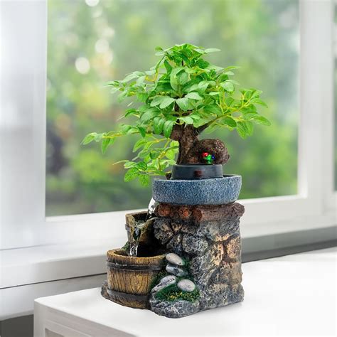 UMAI Polyresin Water Fountain for Home Decor | Waterfall Fountain ...