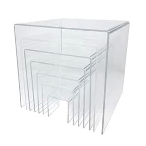 Dazzling Displays Clear Acrylic Riser Display Set of 7 - 2, 3, 4, 5, 6 ...