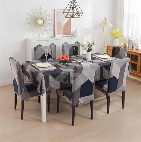 House of Quirk Polyvinyl Chloride (Pvc) Rectangular Dining Chair Cover ...