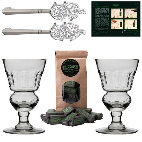 ALANDIA Premium Absinthe Spoons Glasses Set | The Original | 2x ...
