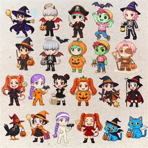 Buy K-pop Halloween Clipart | Demon Hunters PNG Bundle | Huntrix Chibi ...