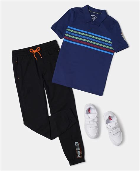 Buy Boy's Super Combed Cotton Rich Graphic Printed Joggers with ...