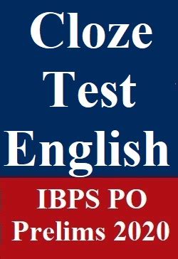 Cloze Test English Questions for IBPS PO Prelims