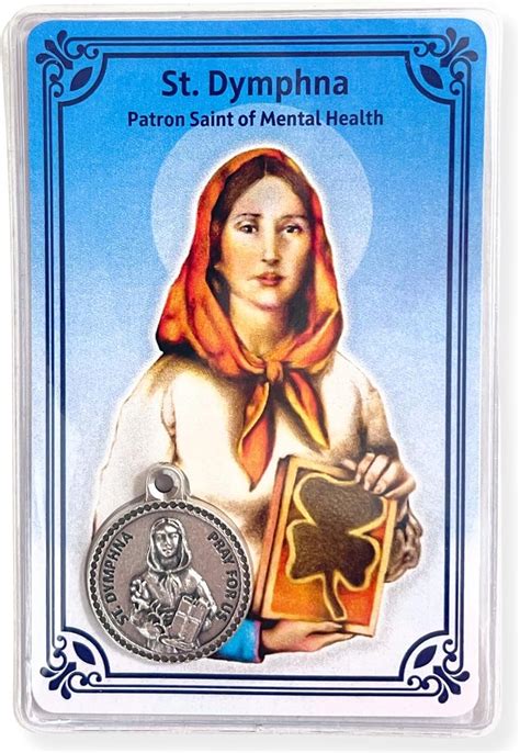 Amazon.com : Laminated St Dymphna Catholic Prayer Card with St Dymphna ...