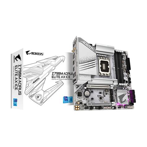 Gigabyte Z790M AORUS ELITE AX ICE LGA 1700 Micro-ATX Motherboard - Buy ...