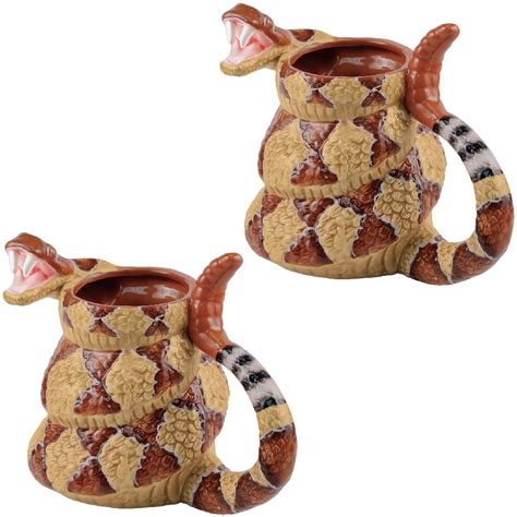 (Set of 2) Rattlesnake Coffee Mugs - The Craig Ferguson Show Ceramic ...