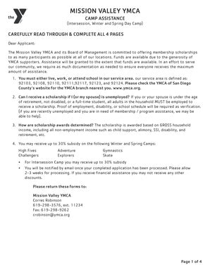 Fillable Online missionvalley ymca MISSION VALLEY YMCA - missionvalley ...