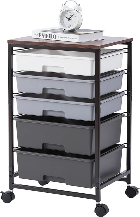 Amazon.com: TOOLF Utility Cart with 5 Drawers,Storage Drawer Cart with ...