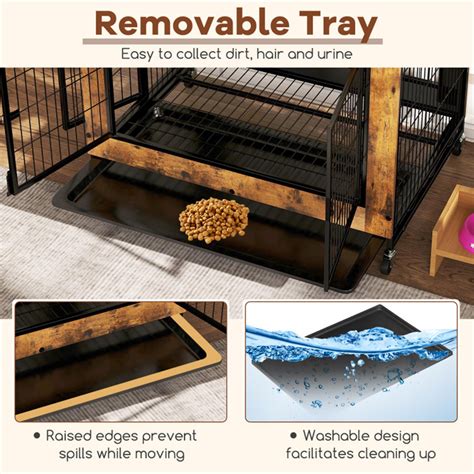 Pefilos 35 Dog Crate Rustic Style Furniture Dog Cage India | Ubuy