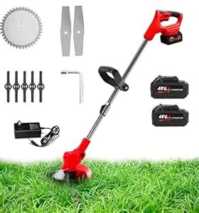 ZEPLORE Cordless Electric Grass Cutter Machine, Adjustable Height and ...