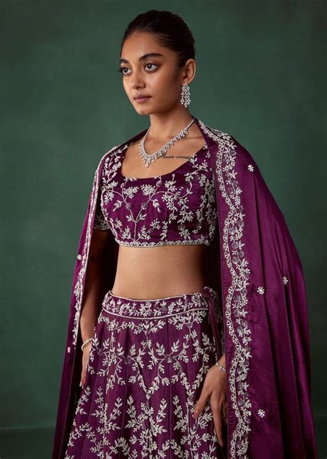 wine-hand-embroidered-beaded-bridal-lehenga-set-sg316548-1 73d7c338 ...