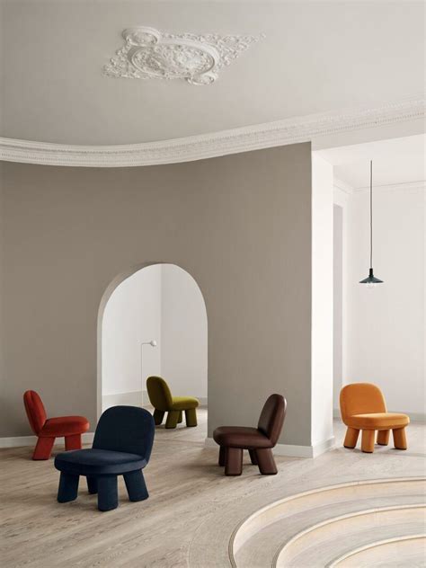 Colorful Upholstered Rounded Chairs : max easy