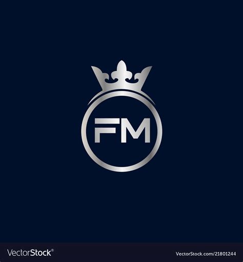 Initial letter fm logo template design Royalty Free Vector