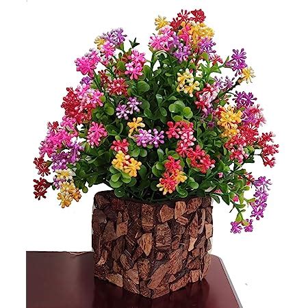 Buy SOFIX Beautiful Artificial Pink Flower Pot- 40cm (Pink), Artificial ...
