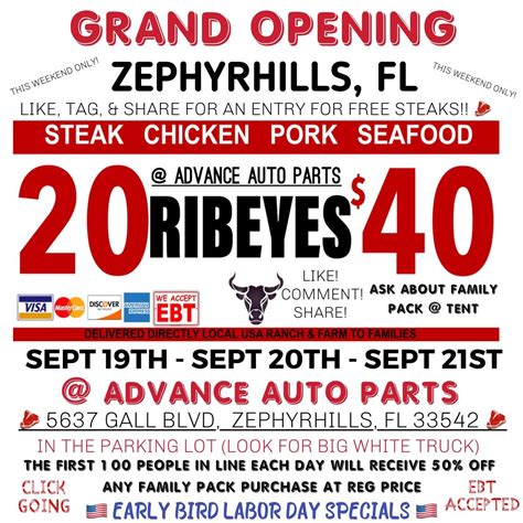 GRAND OPENING: 20 RIBEYES $40 / HUGE TRUCKLOAD MEAT SALE IN ZEPHYRHILLS ...