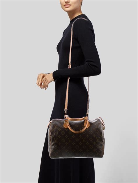 Louis Vuitton Monogram Speedy Bandouliere 30 - Brown Handle Bags ...