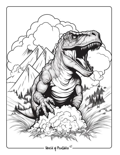 T rex coloring pages – Artofit