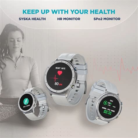 SYSKA SW280 1.28'' Display, Multiple Watch Faces, Accelerometer, HR ...