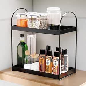 Buy IVAZA Heavy-Duty 2-Tier Metal Organizer for Kitchen, Bathroom ...