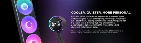 NZXT Kraken Elite 360 RGB 2024 - AIO CPU Liquid Cooler - 360mm Radiator ...