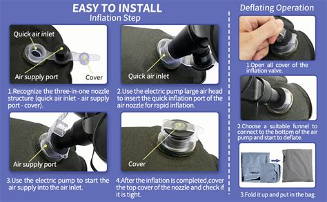 Pivalo Inflatable Car Air Mattress with Pump & 2 Air Pillows Portable ...