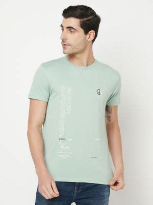 Buy Octave Men Green Typography Printed T-Shirt Online
