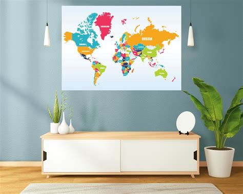 World Map Wall Art 的图像结果