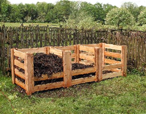 Renoir's Red Cedar 3-Compartment Compost Bin