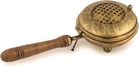 ESPLANADE Brass Incense Burner Dhoop Dani Stand with Handle- 15 Cms ...