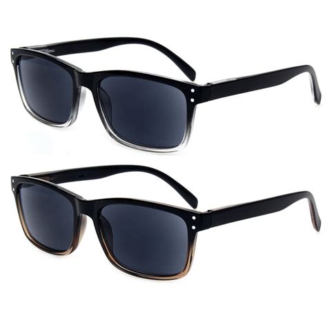Buy 2 Pack Unisex Classic of Style Sunglasses Readers - Comfortable ...