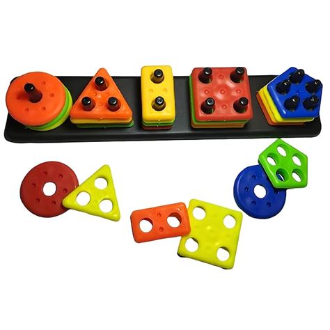 Colourful Shape Sticker Geometric Shape Toys for Kids, Sorting ...