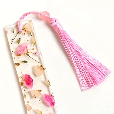 Garden Rose Resin Page Marker With Pink Tassel Online - Premium ...