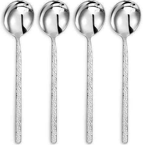 Amazon.com: KEAWELL Premium Korean Soup Spoons with Long Handles, Set ...