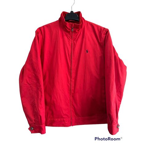 Vintage Polo Ralph Lauren Red Jacket Men Sz Large... - Depop