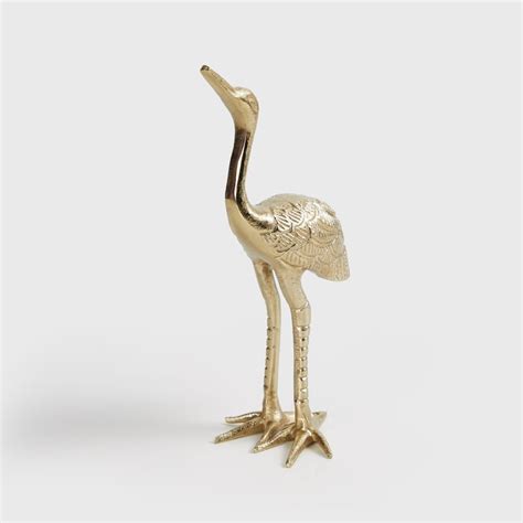 Buy Art of Aisa Gold Textured Metal Crane Figurine from Home Centre at ...