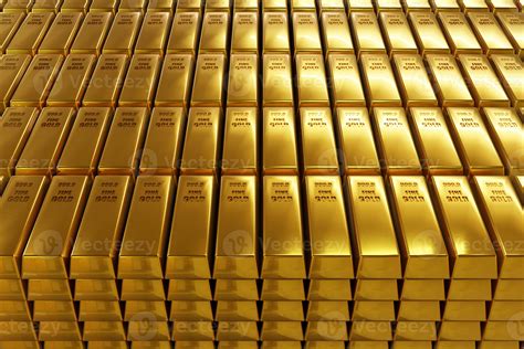 Stack close-up Gold Bars, weight of Gold Bars Concept of wealth and ...