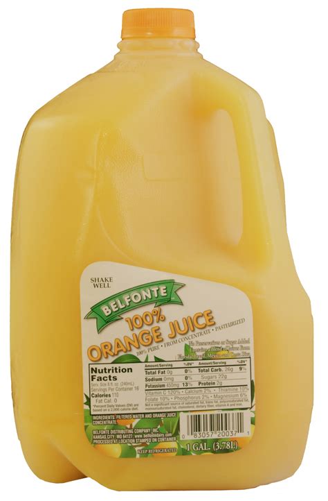 How Many Ounces In A Gallon Of Orange Juice at Michael Madden blog
