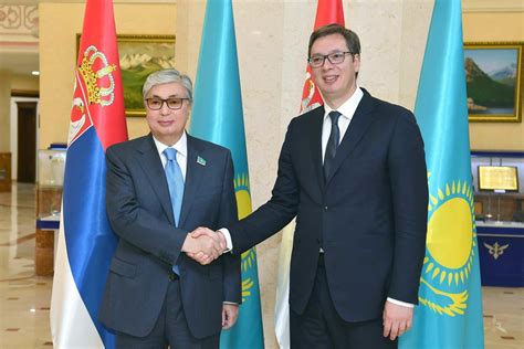 Tokayev with the Serbian president Aleksandar Vučić : r/Kazakhstan - president of serbia