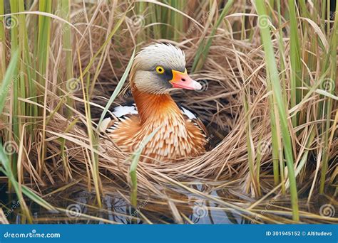 Male Duck Guards Nest in Tall Grass Stock Photo - Image of avian, nesting: 301945152